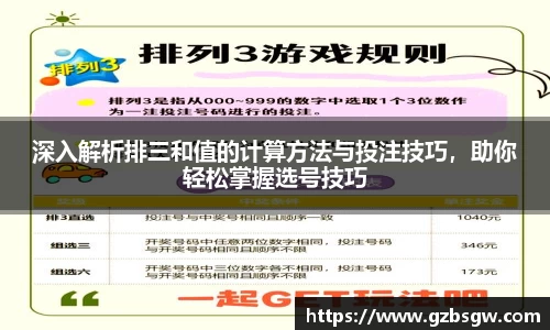 深入解析排三和值的计算方法与投注技巧，助你轻松掌握选号技巧